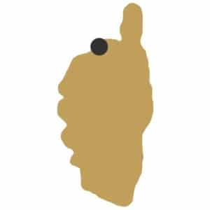 Map of Corsica with a location of the Ostriconi beach indicated.