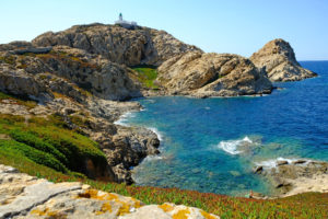The lighthouse of L'Ile de la Pietra.