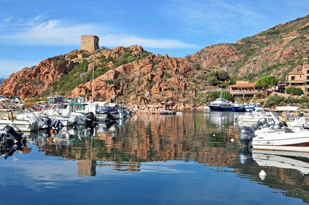 A small fishing village of Porto set in the spectacular scenery of Corsica's rugged west coast.