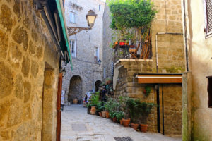 Narrow cobblestone streets of the old town retain the authentic Corsican spirit.