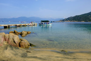 The picturesque town of Campomoro boasts an idyllic golden-sand beach.