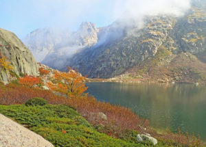 Gentle autumn scenery of Lac de Melo