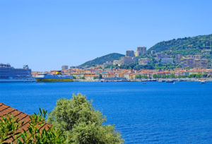 The city is nestled in one of Corsica's most beautiful bays.