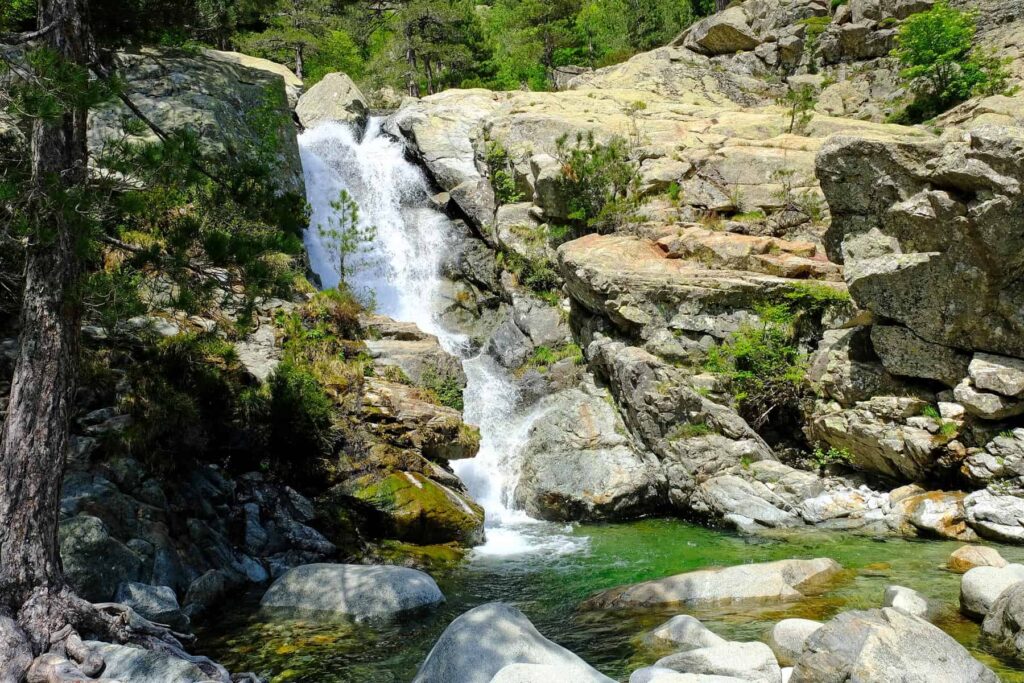 The gentle hike to Cascades des Anglais in the heart of Corsica is perfect for lovers of pristine mountainous scenery.