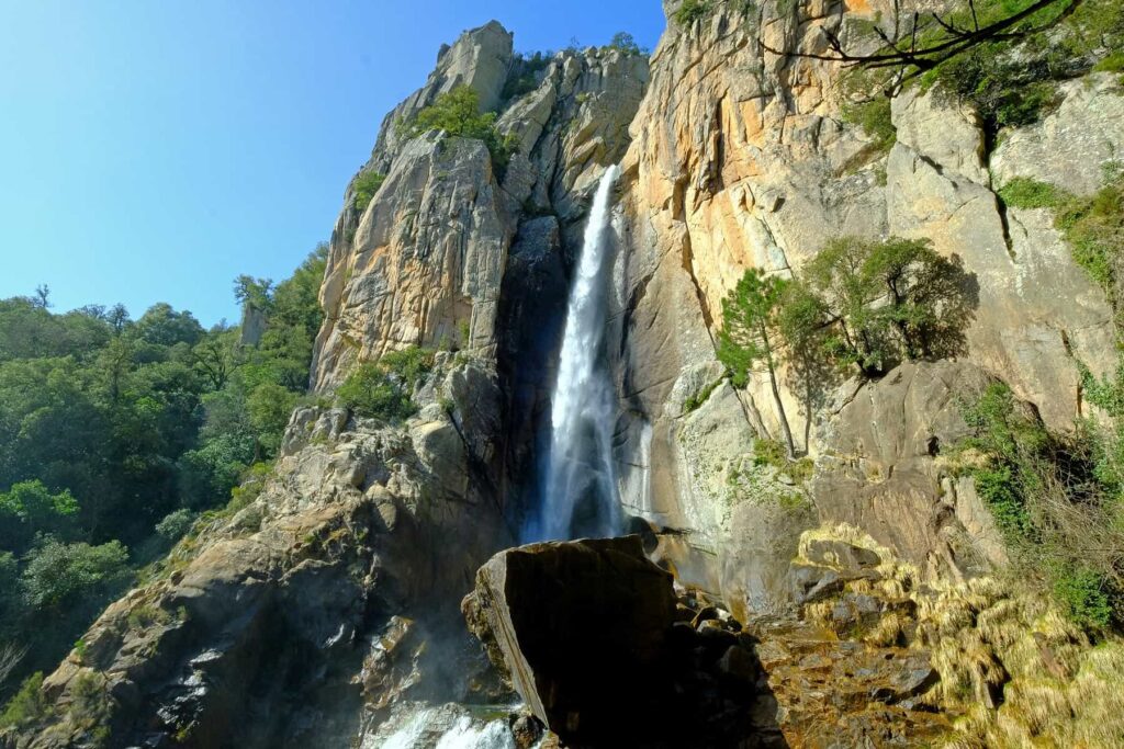 The beautiful hike to the Piscia di Gallu waterfall is a highlight of the famous Bavella mountain drive.