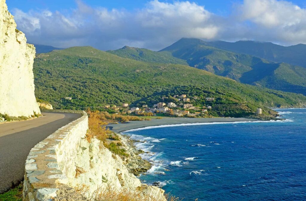 The Corsican roads are narrow and windy making travel time longer than expected.