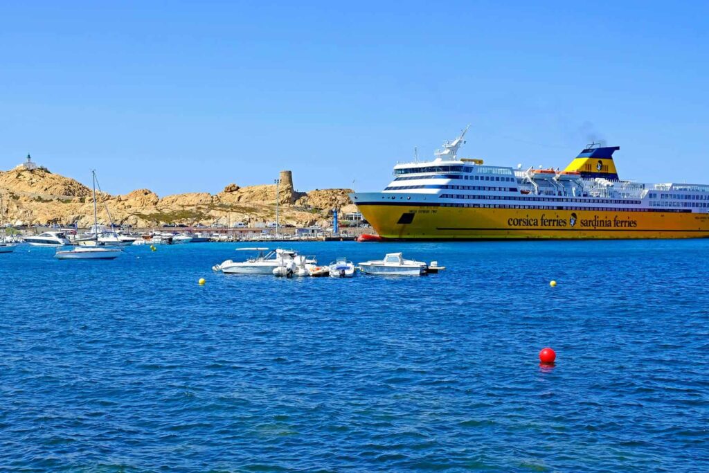 Ile Rousse, a charming Corsican town, may be reached from several ferry ports in France and Italy.