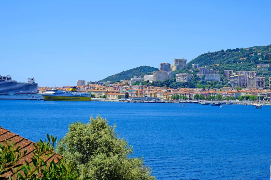 Ajaccio, Corsica's capital city, is serviced by Corsica Ferries vessels.
