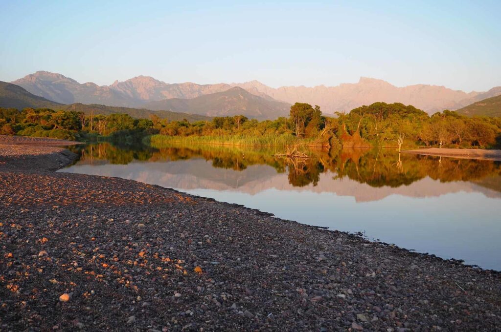 Ricciniccia Beach is a stone's throw away from Fango, a beautiful river valley where visitors can splash in emerald pools.