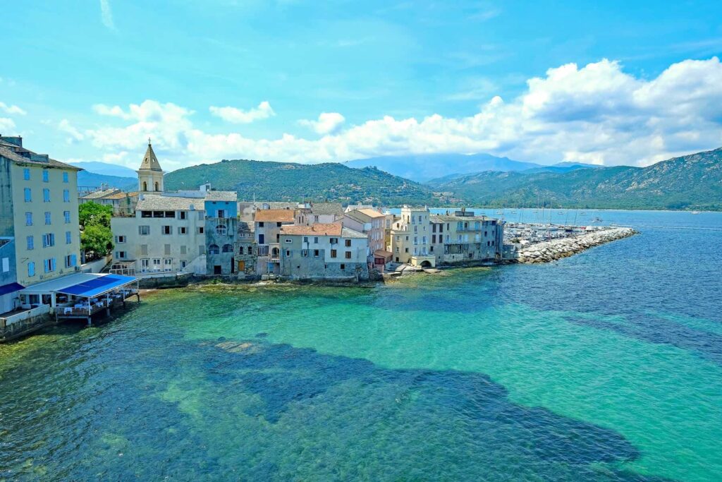 Saint Florent is nestled at the edge of a sheltered bay where the Nebbio valley meets the Mediterranean Sea.