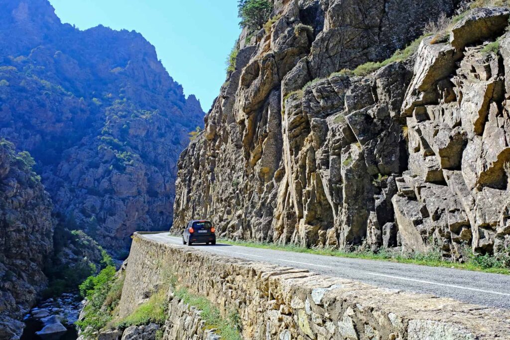 Scala di Santa Regina’s narrow canyon is perfect for compact cars that can slip past oncoming traffic.