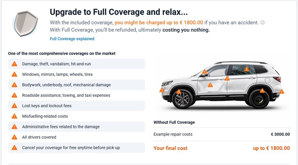 Protected by DiscoverCars' full coverage, you can focus on Corsica’s beauty, not vehicle worries.