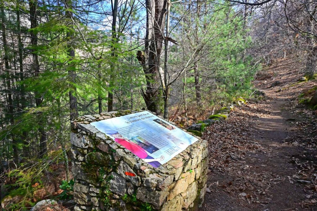 Information panels along the trail present interesting facts about the region's history and nature.