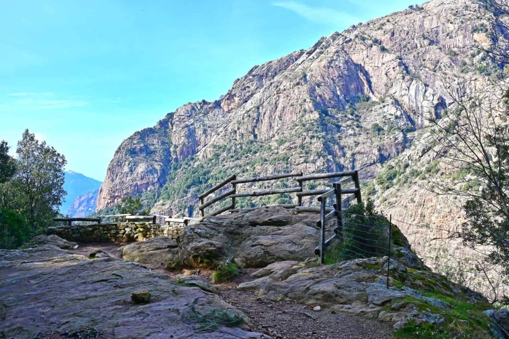 From the Belvedere, a popular viewing point, you can admire a spectacular panorama over Spelunca Gorge.