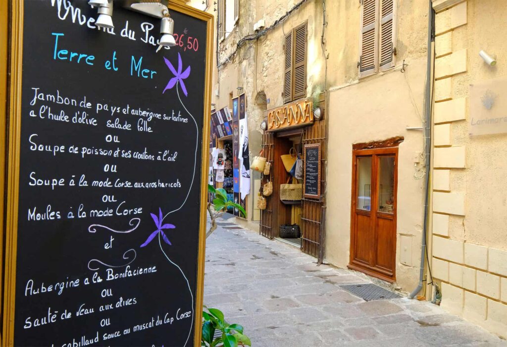 The French language dominates everyday life in Corsica, while English is spoken only in tourist centres.