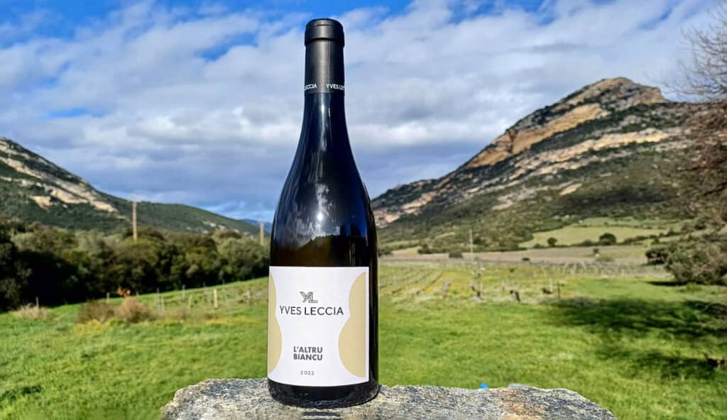 The mouthwatering L'Altru Biancu wine is made from an indigenous Corsican variety, Biancu Gentile.