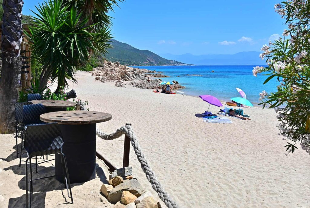 Moorea Beach- Ajaccio’s hidden sanctuary for endless swims and unforgettable sunsets.