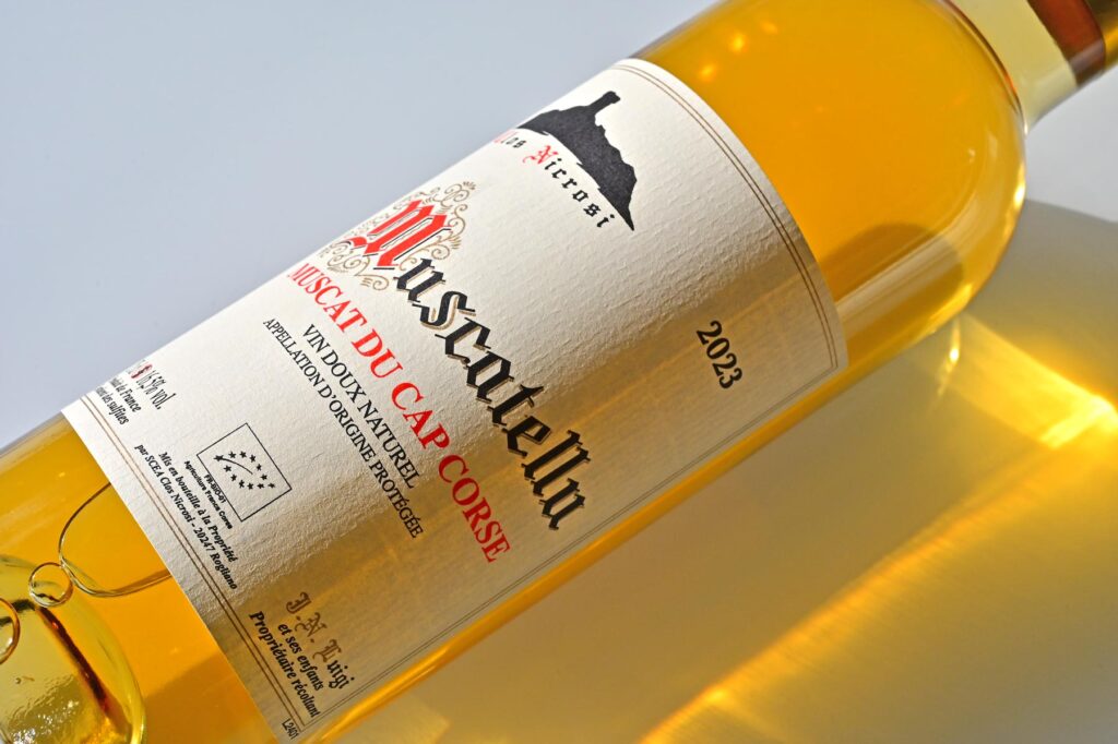 Sweet notes of the Corsican Muscat du Cap Corse pair well with chocolate desserts and Fiadone.