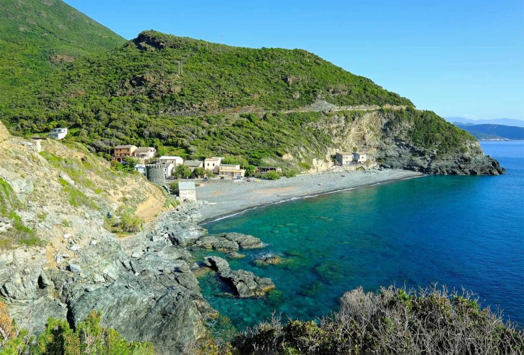 Cap Corse's discreet beach hotels offer a peaceful retreat with direct access to untouched nature.