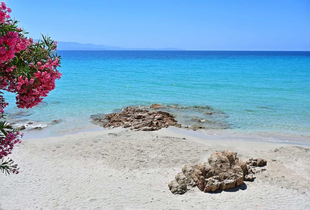 Plage de Barbicaja, west of Ajaccio, is one of many hidden corners where beach lovers will find their heaven. 