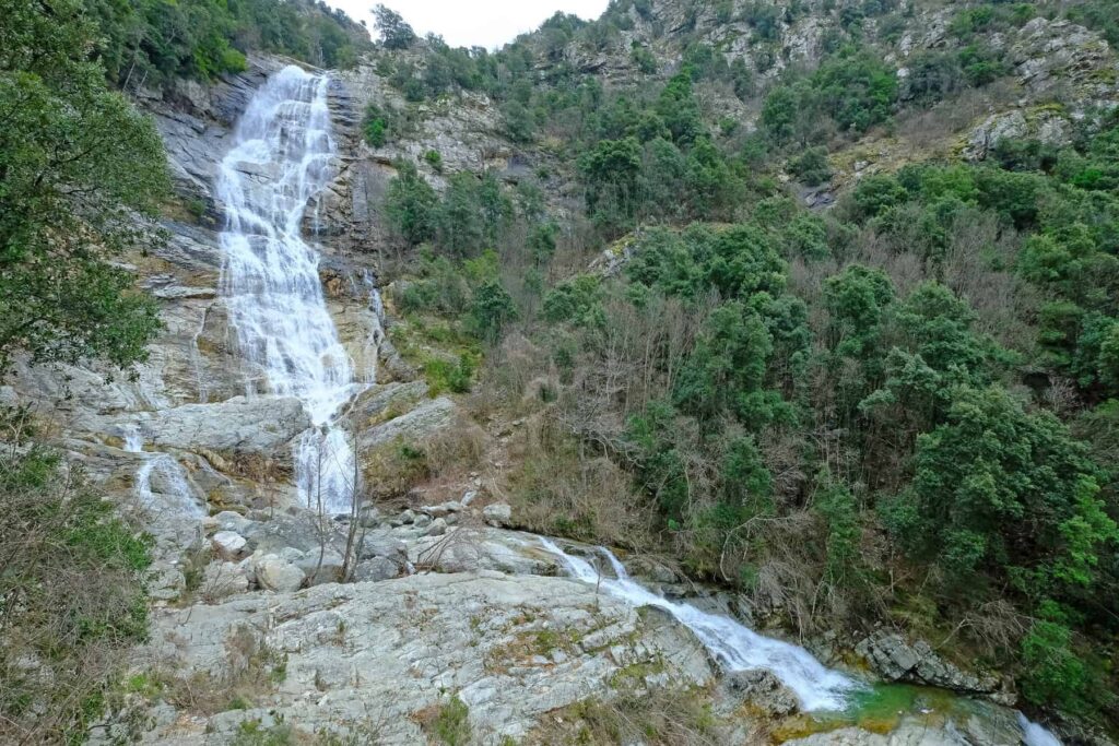 At 70 meters high, the Voile de la Mariée waterfall ranks among Corsica's most spectacular cascades.