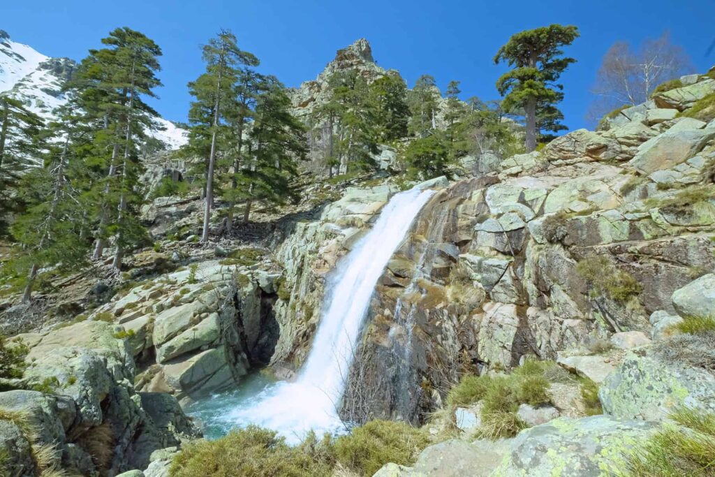 Emerald pools, gushing waterfalls, and enchanted river valleys lace Corsica's untamed interiour.