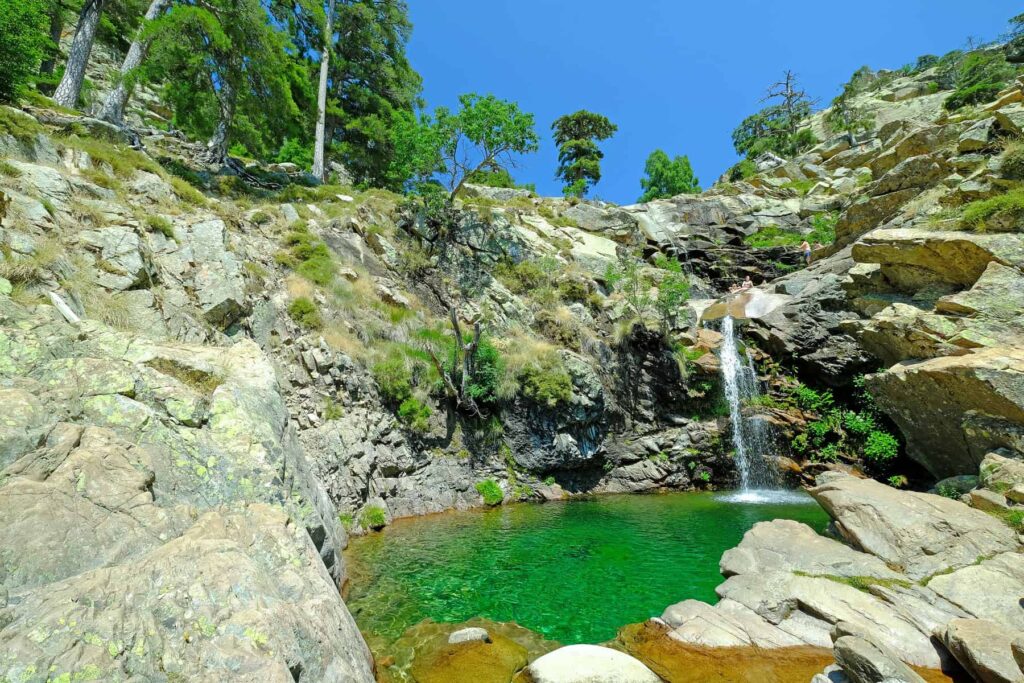 Radule's cool emerald waters provide refreshing relief after the mountain hike.
