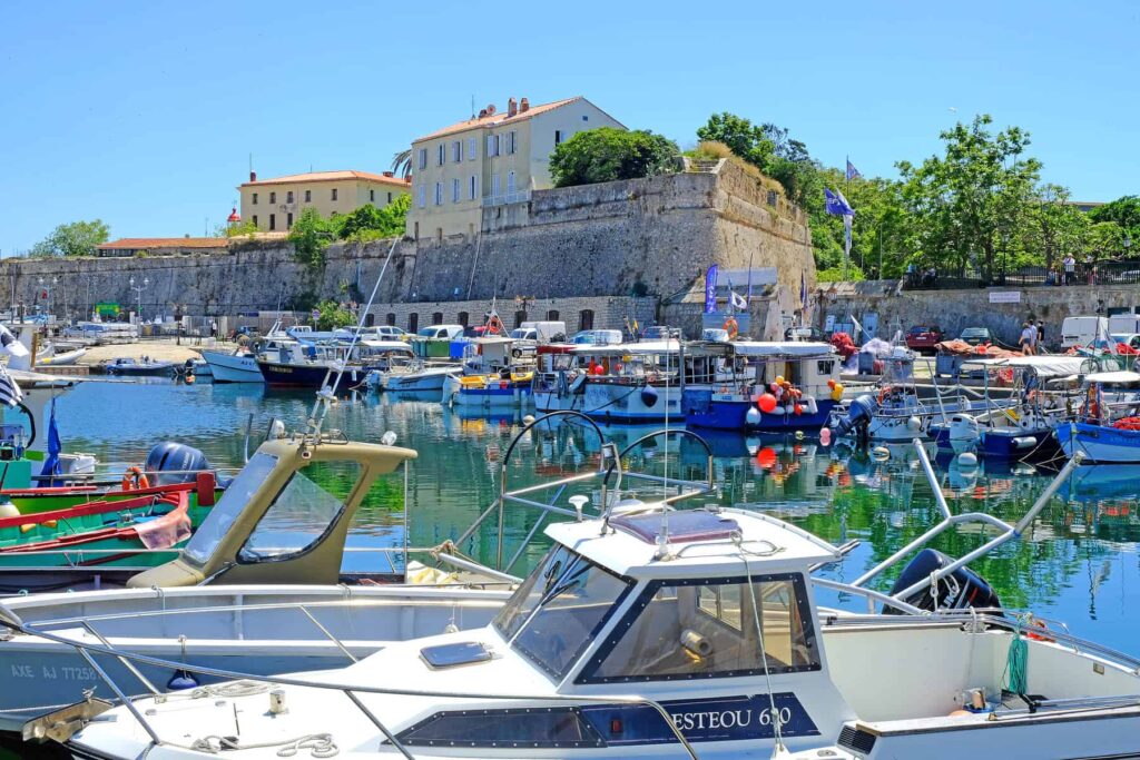 Ajaccio's picturesque port runs a convenient 20-minute shuttle across the bay to Porticcio.