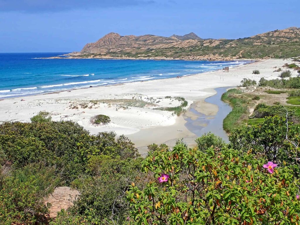 Wild and beautiful, Plage d'Ostriconi marks the start of the Agriates coastal trail.