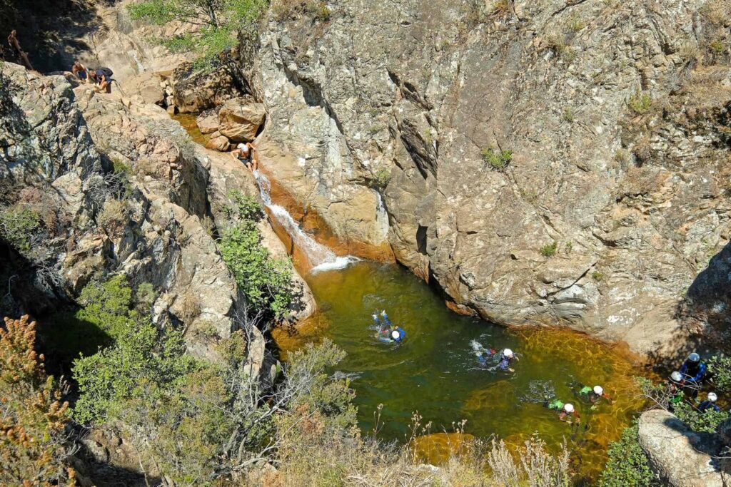 The Baracci Canyon near Propriano is one of Corsica’s top spots for canyoning adventures.
