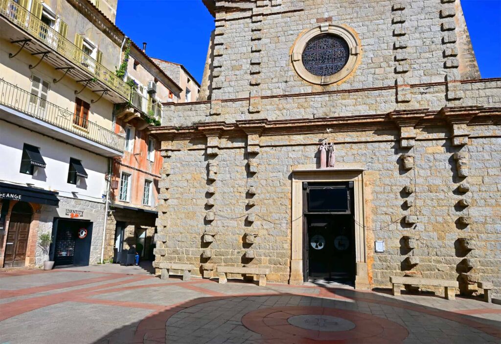 Eglise St-Jean Baptiste is located in the heart of Porto Vecchio's charming old town.