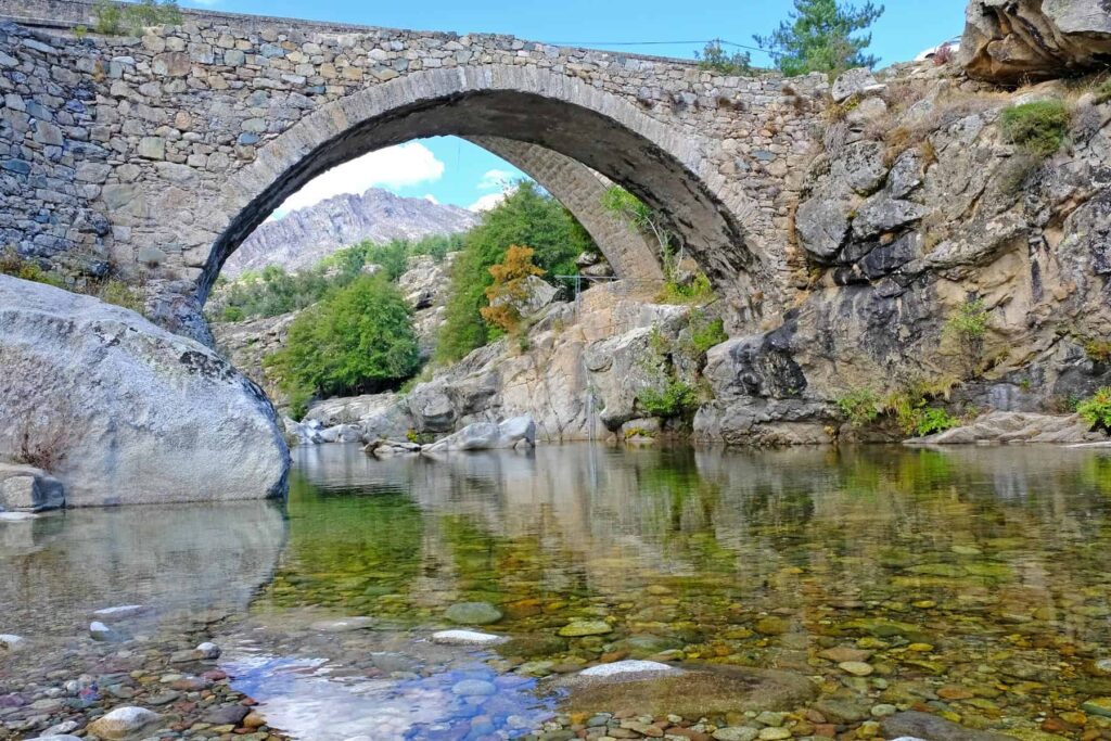 U Ponte Altu- a picturesque Genoese bridge over the Golo, southwest of Albertacce.