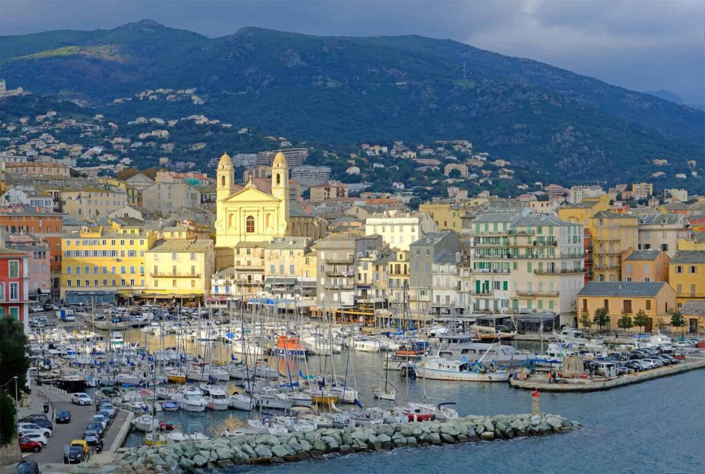Bastia's Old Port is the perfect place for evening strolls and cocktails at waterfront cafés.