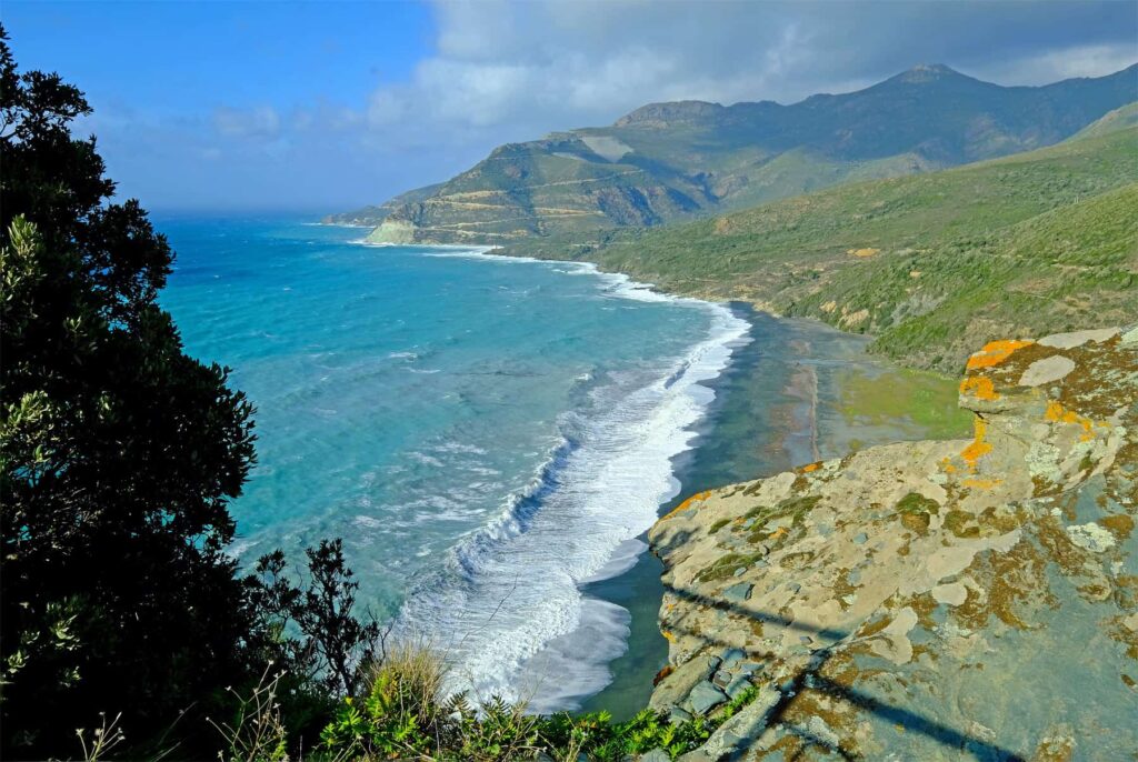 A different kind of Mediterranean beach- Nonza’s wild pebbly shore.