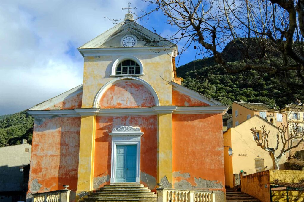 The Church of Sainte-Julie is a central landmark in Nonza’s village life.