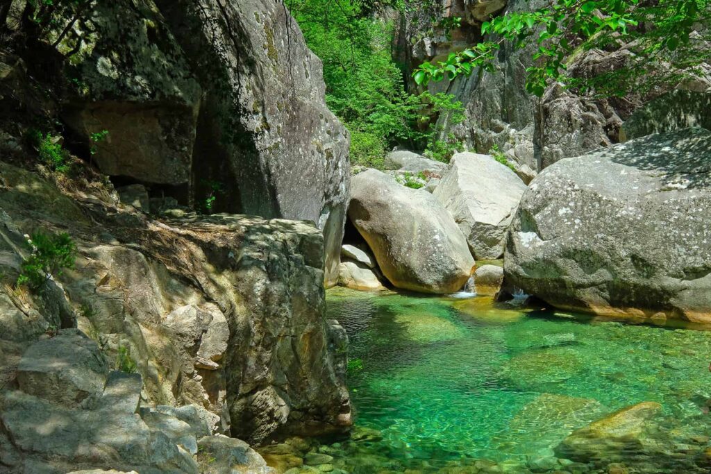 In August, Corsica gives you the best of both worlds- warm seaside weather and cool mountain hideaways nearby.