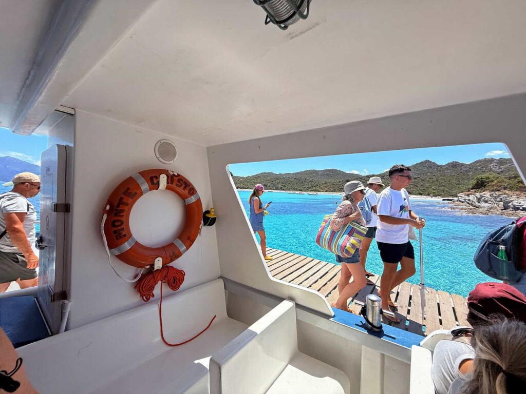 The boat to Lotu Beach provides comfortable shaded areas that will suit seniors.