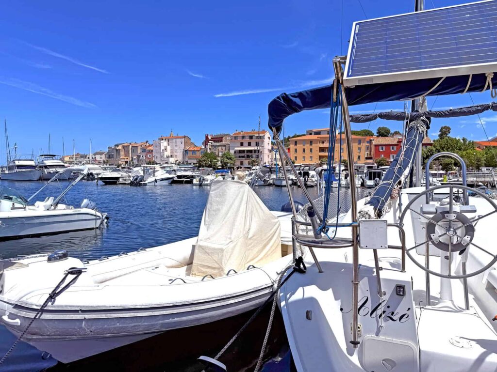 The harbour of Saint Florent, where Lotu and Saleccia boat transfers depart.