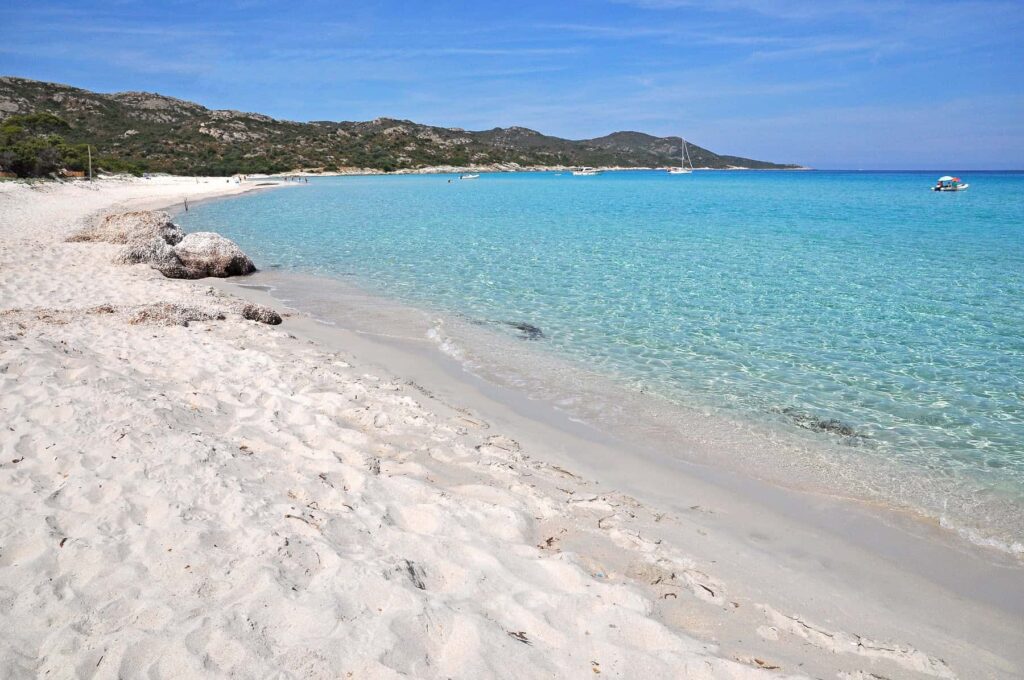 Saleccia's white-sand, unspoilt shore stretches for more than a kilometre.