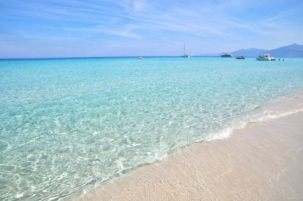 Reaching Saleccia by speedboat, with disembarkation onto the shore, is part of the experience.