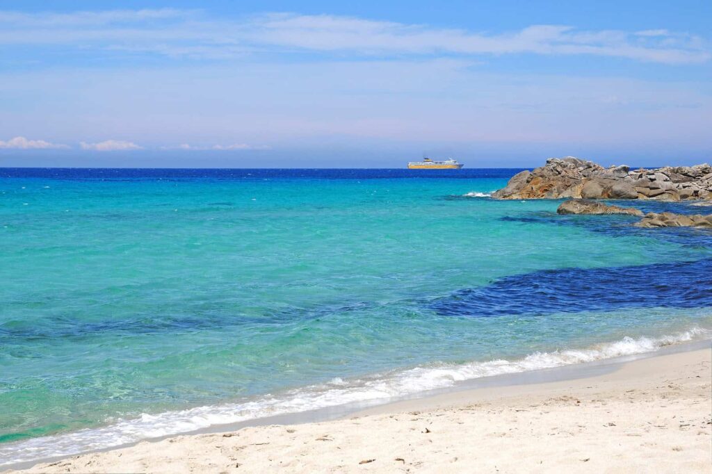 Ferries arrive at the port of Ile Rousse, only a short drive away from Calvi.