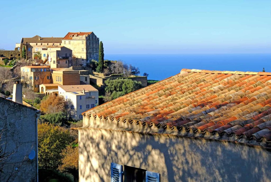Pigna is one of Balagne’s most beautiful hilltop villages, with stone lanes and sweeping views over the sea.