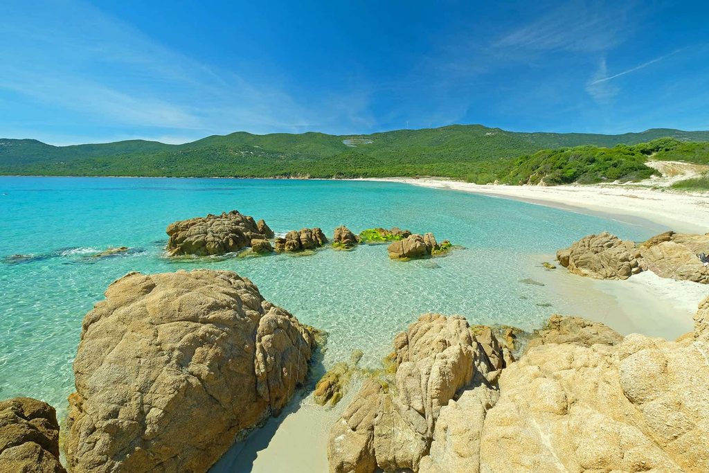 The stunning Cupabia beach can be reached on a popular speedboat tour from Porticcio.