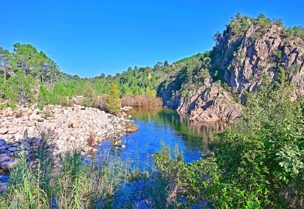 U Rosumarinu- a popular riverside swimming spot along the road to Bavella.